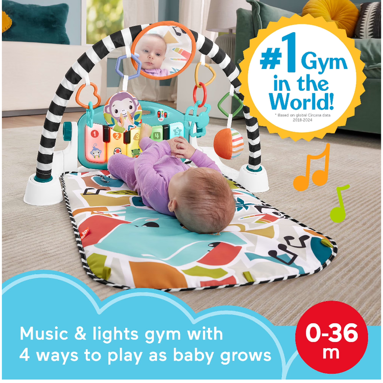 Fisher Price Glow and Grow Kick & Play Piano Gym | Musical Baby Activity Play Mat