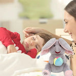 Hide-And-Seek Elephant Plush Toy Baby Interactive Singing Musical Toy For Soothing Children Head Up Training Toys Christmas Gift